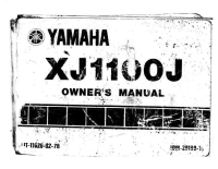 Yamaha XJ1100 - Owners manual